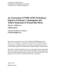 Cover page: An Assessment Of Ivhs-apts Technology Impacts On Energy Consumption And Vehicle Emissions Of Transit Bus Fleets