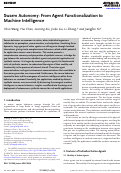 Cover page: Swarm Autonomy: From Agent Functionalization to Machine Intelligence.