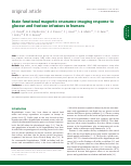 Cover page: Brain functional magnetic resonance imaging response to glucose and fructose infusions in humans