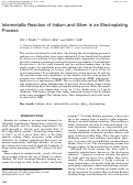 Cover page: Intermetallic Reaction of Indium and Silver in an Electroplating Process