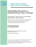Cover page: Multi-Building Microgrids for a Distributed Energy Future in Portugal