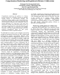 Cover page: Comprehension Monitoring and Regulation in Distance Collaboration