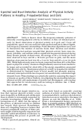 Cover page: Spectral and bout detection analysis of physical activity patterns in healthy, prepubertal boys and girls