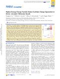 Cover page: Higher-Energy Charge Transfer States Facilitate Charge Separation in Donor–Acceptor Molecular Dyads