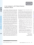 Cover page: A new category in JLR: Patient-Oriented Research Articles