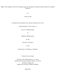 Cover page: High Order Implicit Shock Tracking using an Optimization-Based Discontinuous Galerkin Method