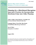 Cover page: Planning for a Distributed Disruption: Innovative Practices for Incorporating Distributed Solar into Utility Planning: