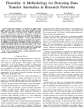 Cover page: Flowzilla: A Methodology for Detecting Data Transfer Anomalies in Research Networks