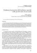 Cover page: Problemi di protezione dell'ambiente naturale nelle piccole isole circum-sarde