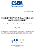 Cover page: Market Power in California's Gasoline Market