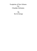 Cover page of New Orleans Footprints for Chamber Orchestra
