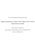 Cover page of Obligations and Opportunities: A Qualitative Analysis of Filipinx Americans’ Aspirations for Higher Education and Mobility