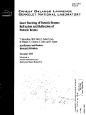 Cover page: Laser steering of particle beams: Refraction and reflection of particle beams