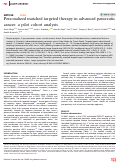 Cover page: Personalized matched targeted therapy in advanced pancreatic cancer: a pilot cohort analysis