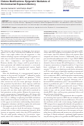 Cover page: Histone Modifications: Epigenetic Mediators of Environmental Exposure Memory