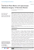 Cover page: Interfascial Plane Blocks and Laparoscopic Abdominal Surgery: A Narrative Review.