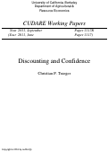 Cover page: Discounting and confidence