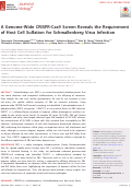 Cover page: A Genome-Wide CRISPR-Cas9 Screen Reveals the Requirement of Host Cell Sulfation for Schmallenberg Virus Infection.