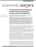 Cover page: Conformational Switch Regulates the DNA Cytosine Deaminase Activity of Human APOBEC3B