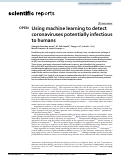 Cover page of Using machine learning to detect coronaviruses potentially infectious to humans