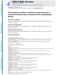 Cover page: The Feasibility and Utility of Continuous Sleep Monitoring in Critically Ill Patients Using a Portable Electroencephalography Monitor.