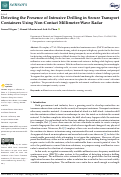 Cover page: Detecting the Presence of Intrusive Drilling in Secure Transport Containers Using Non-Contact Millimeter-Wave Radar