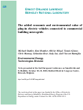 Cover page: The added economic and environmental value of plug-in electric vehicles connected to commercial building microgrids