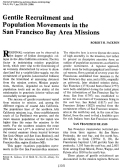 Cover page: Gentile Recruitment and Population Movements in the San Francisco Bay Area Missions