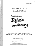 Cover page: A STUDY OP THE MECHANICAL IMPEDANCE TO FLOW IN THE FEMORAL PERIPHERAL VASCULAR BED OF THE DOG