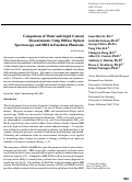 Cover page: Comparison of Water and Lipid Content Measurements Using Diffuse Optical Spectroscopy and MRI in Emulsion Phantoms