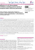 Cover page: Efficacy of a 3C-like protease inhibitor in treating various forms of acquired feline infectious peritonitis.