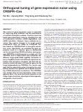 Cover page: Orthogonal tuning of gene expression noise using CRISPR–Cas