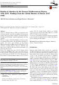 Cover page: Burden of diarrhea in the Eastern Mediterranean Region, 1990–2015: Findings from the Global Burden of Disease 2015 study