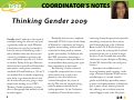 Cover page: Coordinator's Notes: Thinking Gender 2009
