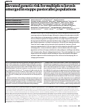 Cover page: Elevated genetic risk for multiple sclerosis emerged in steppe pastoralist populations