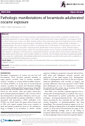 Cover page: Pathologic manifestations of levamisole-adulterated cocaine exposure.