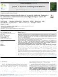 Cover page: Relationships among classifications of ayurvedic medicine diagnostics for imbalances and western measures of psychological states: An exploratory study