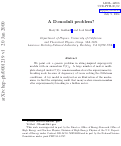 Cover page: A D-moduli problem?