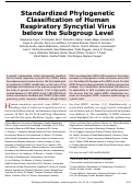 Cover page: Standardized Phylogenetic Classification of Human Respiratory Syncytial Virus below the Subgroup Level.