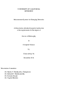 Cover page: Measurement Systems for Emerging Networks