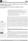 Cover page: Intrapulmonary T Cells Are Sufficient for Schistosoma-Induced Pulmonary Hypertension.