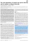 Cover page: The scale dependency of spatial crop species diversity and its relation to temporal diversity