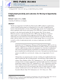 Cover page: Employment proximity and outcomes for Moving to Opportunity families