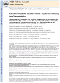 Cover page: Outcomes in systemic sclerosis-related lung disease after lung transplantation.