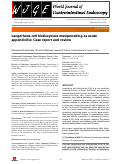 Cover page: Langerhans cell histiocytosis masquerading as acute appendicitis: Case report and review