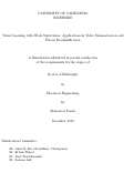 Cover page: Visual Learning with Weak Supervision: Applications in Video Summarization and Person Re-Identification