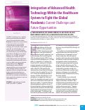 Cover page: Integration of Advanced Health Technology Within the Healthcare System to Fight the Global Pandemic: Current Challenges and Future Opportunities.