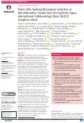 Cover page: Flares after hydroxychloroquine reduction or discontinuation: results from the Systemic Lupus International Collaborating Clinics (SLICC) inception cohort