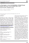 Cover page: A Pilot Study to Assess the Reliability of Digital Image-Based PASI Scores Across Patient Skin Tones and Provider Training Levels