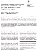 Cover page: Facial and systemic mucormycosis caused by Lichtheimia corymbifera in a goat: case report and literature review of fungal infections in goats.